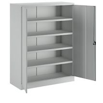 Armario para cargas pesadas extra ancho 1950x1470x630mm – 4 baldas – Puerta batiente – Color gris RAL 7035