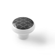 Pomo De Porcelana Negro, Dimensiones: 40x40x31mm Ø: 40mm -