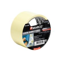 Miarco - Rollo De 10 Metros De Cinta Adhesiva De Doble Cara De 5cm De Ancho Color Beige