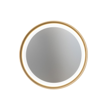 Perenz Illumina - Miroir Led Mirò D.60 Cm 58w Or Brossé, Applique Murale Ou Plafond, Lumière Chaude 3000k, Style Contemporain Raffiné