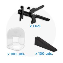 Pack De Nivellement Céramique Level Kit 100 Cales + 100 Cales + Pince) 2 Mm