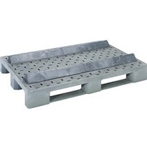 Juego de multipalets con cuñas longitudinales – Polietileno reciclado – Carga máx. estática 6000 kg – Carga máx. dinámica 2500 kg – Acceso por 4 lados