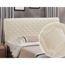 Lts Fafa - Headboard Cover Elastic Bedspread 180cm Headboard Cover, Solid Color Cotton Quilted Headboard Cover,beige-180x80cm,superma