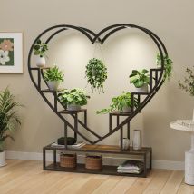 Foerpl-support Pour Plantes D'Intérieur Avec Lampes De Croissance, Étagère Pour Plantes À 6 Niveaux En Métal En 138cm Haut, Grande Étagère Pour 