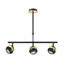 Fabrilamp - Beethoven Lineare Pendelleuchte De 3 Strahler Schwarz/gold