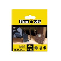 Flexovit 78072764913 Delta Hook & Loop Sanding Sheet 94mm Medium 80g X6 Flv64913