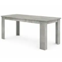 Tavolo Allungabile In Legno 140-190 Cm Da Salotto Grigio Cemento