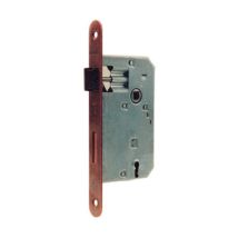 Rundes bronziertes Türschloss 8x7x4,5 cm Patent Schloss Q8-70 Abgerundete Platte 8 mm Quadrat 70 mm Bohrabstand