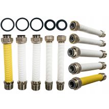 Tece Ensemble De 5 Tuyaux Raccordement Gaz Acier Inoxydable