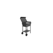 Barbacoa de carbón Doriano Mille – Estructura de chapa pintada negra 1,20 mm – Parrilla de acero cromado ajustable – Horno de hierro