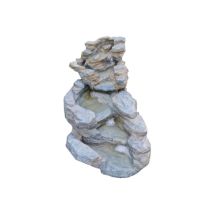 Granimex - Rio Negro Polystone Bachlauf 2-teilig Wasserfall Springbrunnen Gartenbrunnen 60/90 Cm