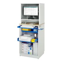 Rau Computertisch 2025 – B720 x T660 x H1810 mm – Buche-Dekor – 1 Schublade – 5 Jahre Garantie