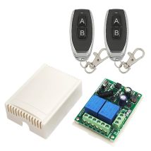 Interruttore Di Controllo Remoto Wireless A 2 Canali 220 V Ca, Modulo Relè Ricevitore Rf 433 Mhz Con Trasmettitore On/off Per Porta Del Garage, Luce, 