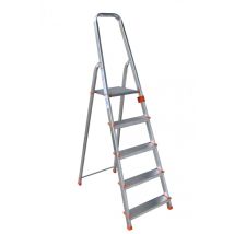 Marchetti - Scala In Alluminio Leggero 7 Gradini Con Piattaforma E Parapetto Ad Arco Chiuso
