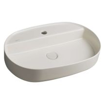 Sapho - Isvea - Aufsatzwaschtisch 60x40 Cm, Hahnloch, Ivory 10nf65060-2k
