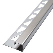 Dalsys Fliesenschiene Eckprofil Quadratprofil Edelstahl, Fliesenprofil - Gebürstet 2m X 10mm, 1 Stück