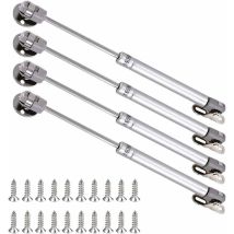 Hanbing - Hydraulic Furniture Gas Struts, Kitchen Cabinet Door Gas Spring Pneumatic Arm With Soft Opening Hinges For Lifting Door Flap Damper Set Of 4