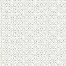 A Street Prints - Chenille Blue Grey Yellow Painted Spots Wallpaper Paste The Wall