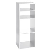 FIVE Säulenregal mit 4 Fächern Mix und Modul weiß – 34,5 cm – 32 cm – 100,5 cm – 9,72 kg – Spanplatte