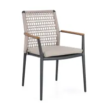 Bolzano Martaio Gartenstuhl 56x60 Beige Aluminium