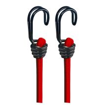 Tendeur sandow – 2 câbles en caoutchouc rouge – 600 mm – Force d'arrimage 40 kg – BASI