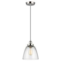 Baskin - 1 Light Dome Deckenanhänger Aus Poliertem Nickel, E27 - Elstead