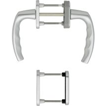 Hoppe Fenstertürgriffgarnitur Atlanta 0530/66n/u26, Aluminium, 2266507