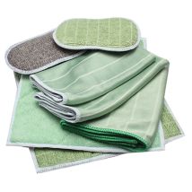 Toolive - Set Of 6 Bamboo Microfiber Cloths For Windows, Mirrors, Tiles, Bodywork, Microfiber, Bamboo, Glass, Household, Bathroom