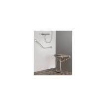 Ausziehbare Duschsitz Mit Aluminiumfuß, Taupe