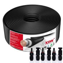 10mm² Schwarz 50m Solarkabel Solar Verlängerungskabel Mit 4x 65a Solarstecker Photovoltaik Solarkabel Verlängerung Ip67 Wasserdichter Rot Für 