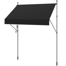 Store Manivela Toldo Rétractable 200x120x210-310cm Balcon Terrasse Noir