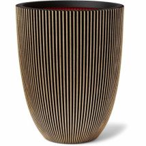 Capi Europe Groove Vase Schwarz Und Gold 34 Cm