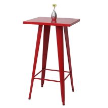Stehtisch Hhg-906, Bistrotisch Bartisch, Metall Industriedesign 105x60x60cm Rot