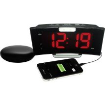 1558317 Quarzo Sveglia Nero Display Grande - Geemarc