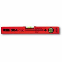 Usag – 98440004 – Nivel de burbuja de aluminio 600 mm – Precisión 0,057" = 1 mm/m – Rango de temperatura -50°C a +50°C