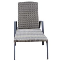 Chillvert Cozumel Chaise Longue Gris Anthracite Jardin