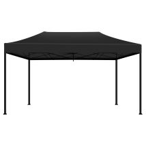 Kebon - Wasserdichter Faltpavillon Für Garten, 3x4,5 M, Für Messen Und Märkte, Schwarz