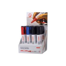 Marqueur Permanent, Pointe Épaisse 5 Mm, Couleurs Assorties, Présentoir De 20 Unités