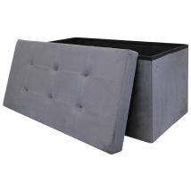 The Home Deco Factory - The Home Deco Factor Panca Portaoggetti Pieghevole Con Coperchio Rimovibile, Design Moderno E Funzionale Per Soggiorno O 
