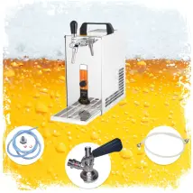 Ensemble Complet Tireuse A Biere Avec Pompe À Membrane - Pygmy 20/k Machine A Biere, Pompe A Biere 1 Ligne, 25 Litres/h, Green Line, Keg: Keykeg