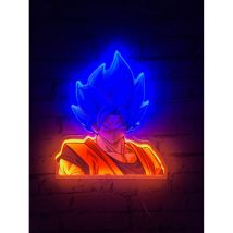 Teknofun Goku Super Saiyan God Wandlampe Farbig 30 Cm