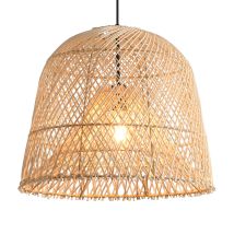 Parrot Uncle Rattan Pendelleuchte 38 Cm Boho Design Hängelampe E27 Höhenverstellbar Schlafzimmer Flur Wohnzimmer Ohne Leuchtmittel