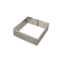 Calder Quadrato Micro Forato Acciaio 18/10 23x23x3.5 Cm