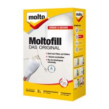 Molto – Argamasa interior 2 kg – Color blanco – Uso: reparación y suavizado de paredes