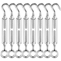 M4 Stainless Steel Turnbuckle,8 Pieces 304 Stainless Steel Hook And Eye Turnbuckle,cable Turnbuckle/steel Wire Turnbuckle,turnbuckles For Clothesline,