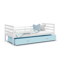 Lit Enfant Milan 90x190 Tiroir Blanc - Bleu