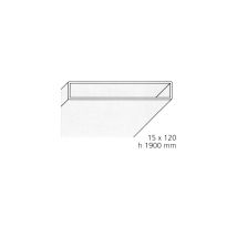 Profil Rechteck 15x120 Weiß