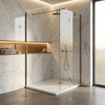 Receveur De Douche En Céramique 80x80xh4 Cm Avec Écoulement Côté Mur - Squash Ceramica Dolomite
