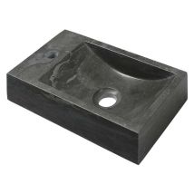 Sapho Blok - Lavabo 400x220 Mm, Foro Rubinetto A Sinistra, Senza Troppopieno, Antracite 2401-38