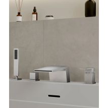 Mezclador Monomando Para Bañera De Repisa Cromado - Thilia